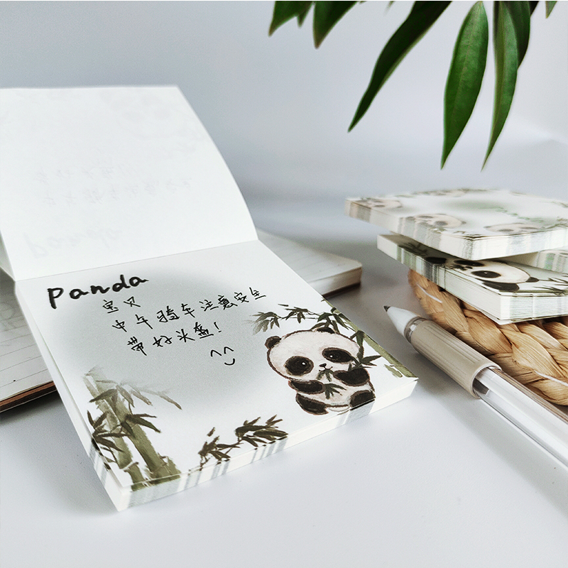 中国风熊猫竹子纸质便签便利贴