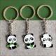 包包装 饰可爱精致熊猫钥匙扣挂件金属扣四川旅游成都纪念品小礼物