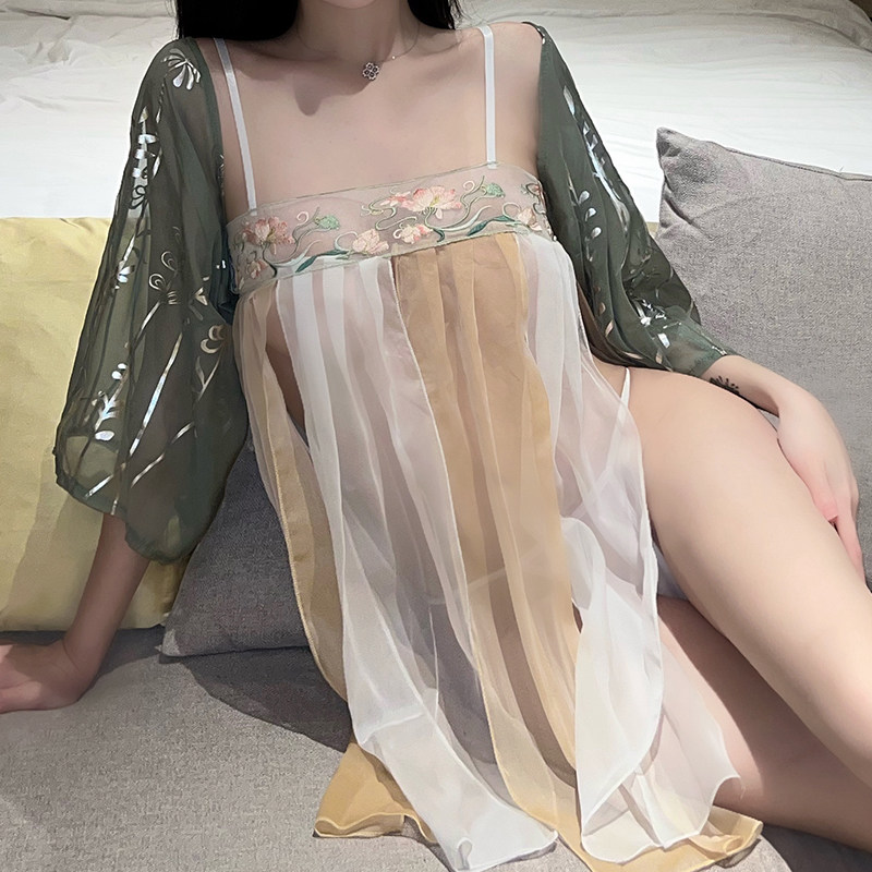 禁欲系JK汉服床上性感睡衣古装吊带情侣女款纯欲风高级感趣味内衣