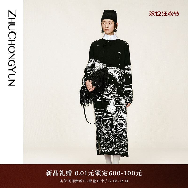 黑白双色花稿，饱含东方气韵