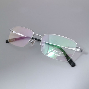 超轻PURETITANIUM半框纯钛银色枪色黑色细边男女OL商务近视眼镜架