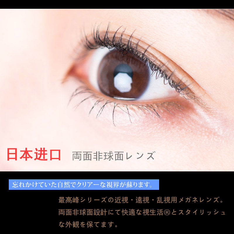 日本MR1.74高清双面非球特薄防蓝光变色专业配高度散光近视眼镜片