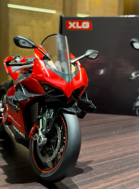 XLG超大款1/7杜卡迪V4SL超轻模型启动喷雾仿真机车手办摆件礼物