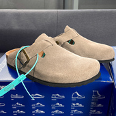 软木平底博肯鞋 勃肯鞋 夏季 真皮莆田平替款 女包头拖鞋 外穿2023新款