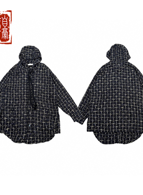 章自豪 faith connexion FC编织小香风金线格子暗纹衬衫外套男女