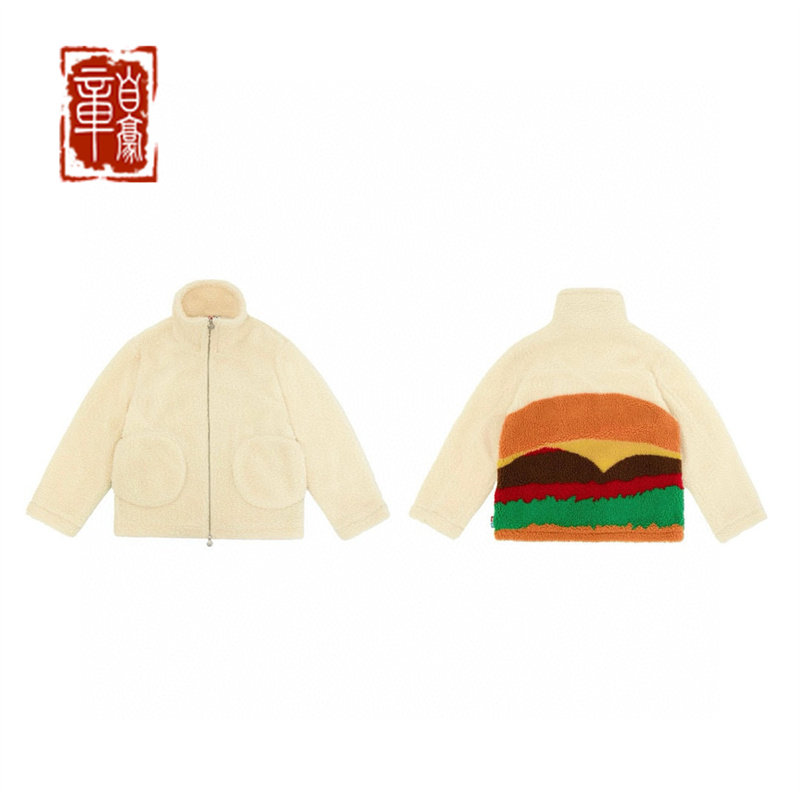 vandythepink 23FW 汉堡摇粒绒 羊羔绒 保暖夹克防风立领宽松外套