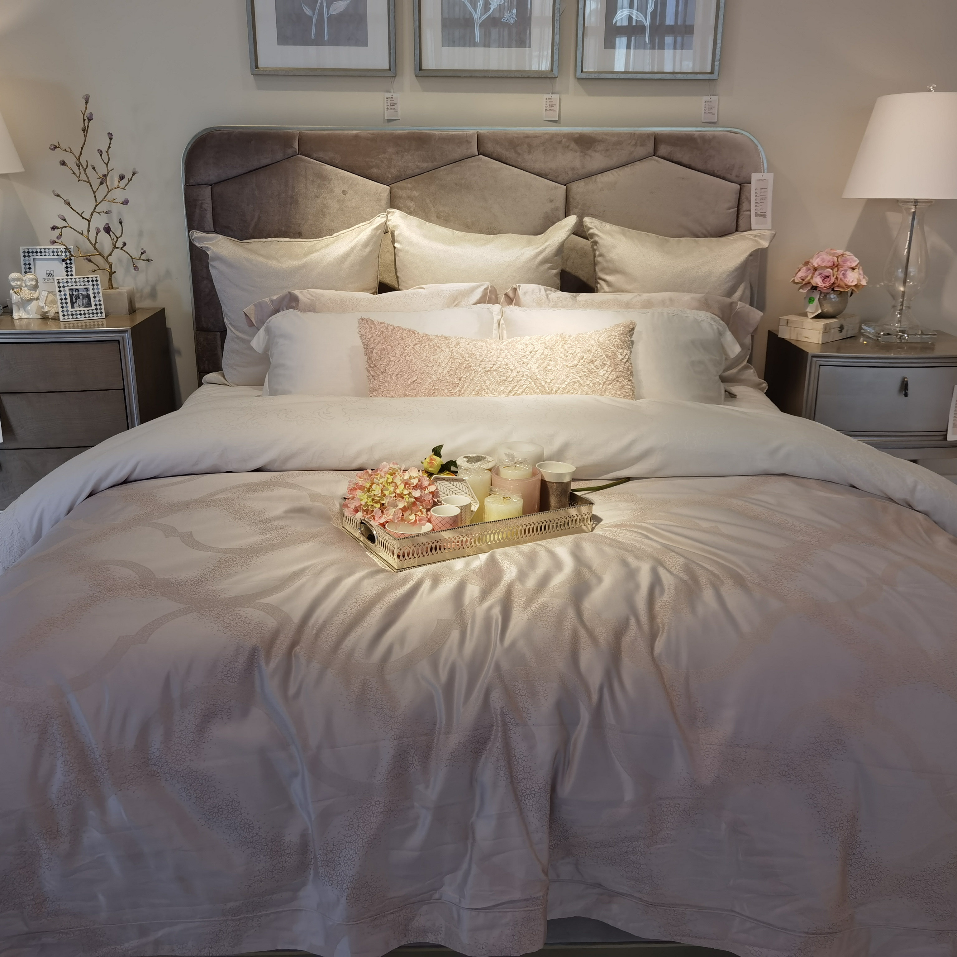 奇点家具美克家具美家cara轻奢美式法式实木美式轻奢双人床实木床