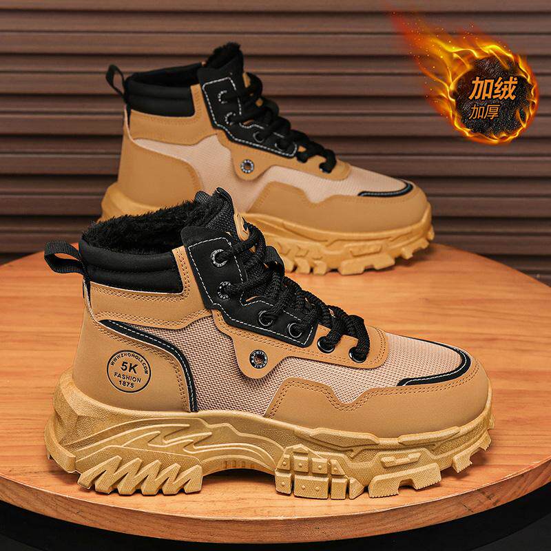 春季特大码男鞋45工装男款马丁靴46休闲高帮男靴47百搭薄款靴子48