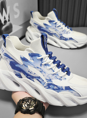 秋季特大码男鞋45加宽加肥老爹鞋46透气网面鞋47运动休闲跑步鞋48