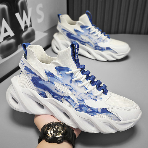 【秋季大码男鞋透气网面老爹鞋】