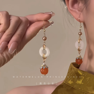 「灯火阑珊」新中式国风耳环女流苏吊坠旗袍汉服马面裙古风耳饰潮