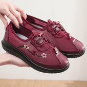 新款 中老年平底鞋 老北京布鞋 夏季 软底防滑妈妈鞋 女网鞋 奶奶老人鞋