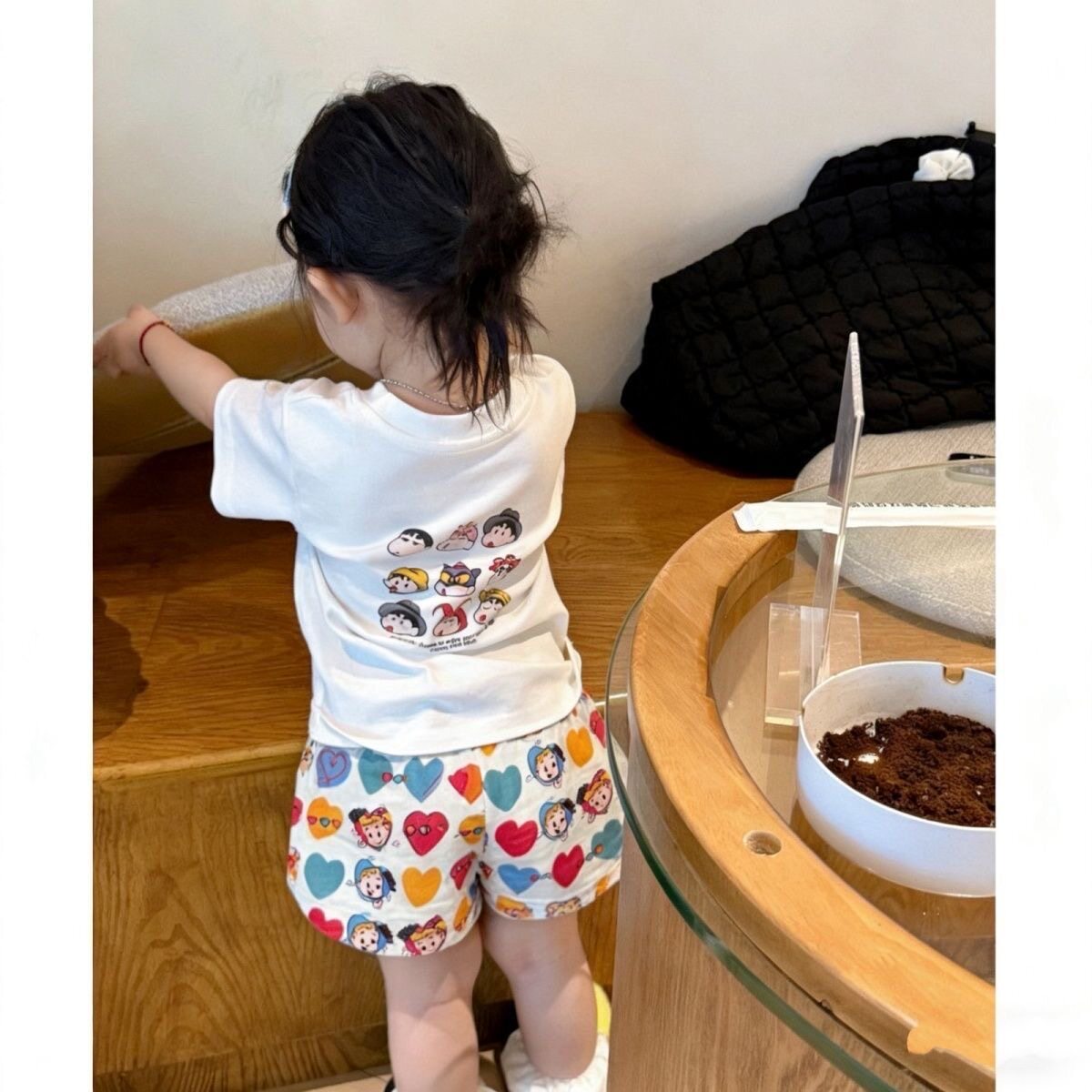 韩国童装儿童套装2026新款春夏季女宝宝可爱印花短袖T恤休闲短裤
