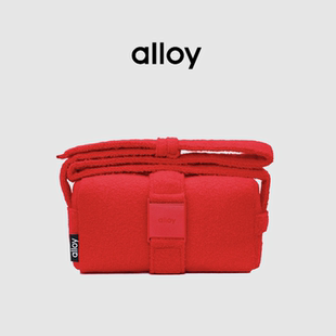alloy/乐几新年新款红色羊毛mini吐司包休闲时尚单肩斜挎包包包包