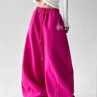 高腰束脚宽松学生休闲裤 奥特莱斯 品牌余单巨好看加厚显瘦运动裤