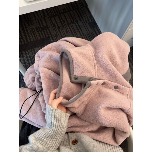 高克重抓绒立领卫衣保暖外套女