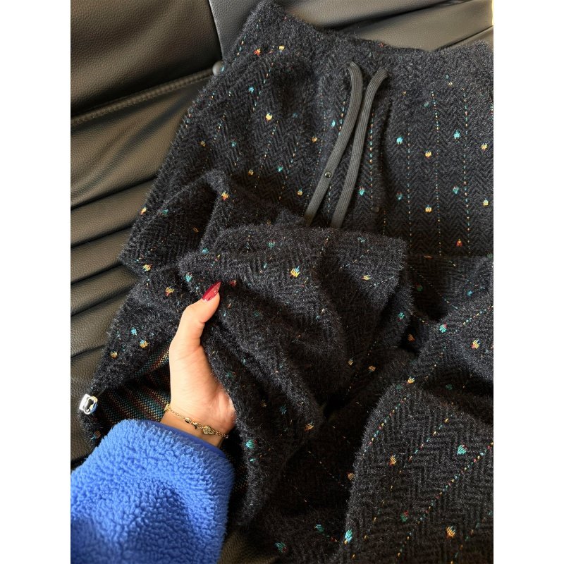 奥特莱斯~撤柜清仓彩虹条纹羊毛马海毛卫裤女加厚垂感显瘦弯刀裤,女装/女士精品,大码裤装,淘宝优惠券,粉丝福利购,淘宝优惠卷