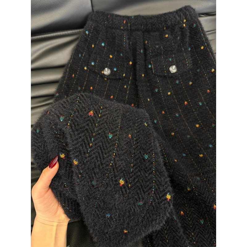 奥特莱斯~撤柜外贸爱心刺绣彩纱羊绒卫裤保暖垂感显瘦百搭弯刀裤,女装/女士精品,大码裤装,淘宝优惠券,粉丝福利购,淘宝优惠卷