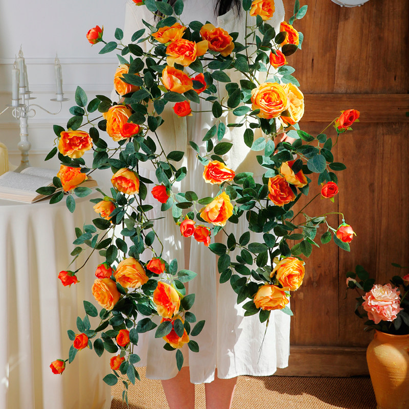 仿真花藤摇椅管道遮挡装饰