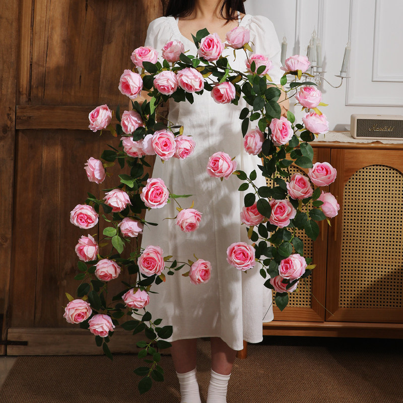 仿真蔷薇花爬藤月季假花藤条管道装饰户外瀑布花墙造景莫奈风格,鲜花速递/花卉仿真/绿植园艺,仿真花,淘宝优惠券,粉丝福利购,淘宝优惠卷