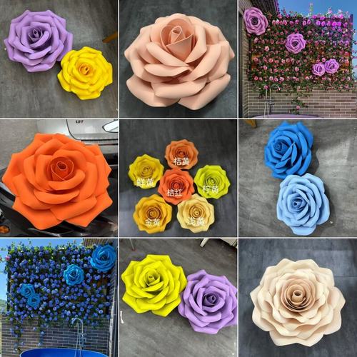 定制各种颜色红橙黄绿蓝粉紫大花