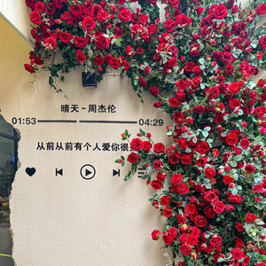 仿真玫瑰花墙网红打卡花艺仿真花