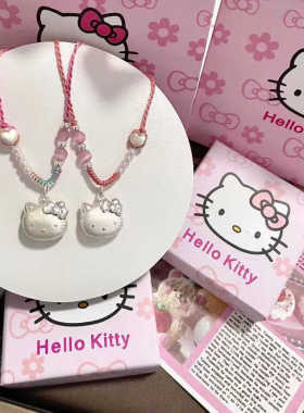 新款小众时尚猫头hellokitty桃花