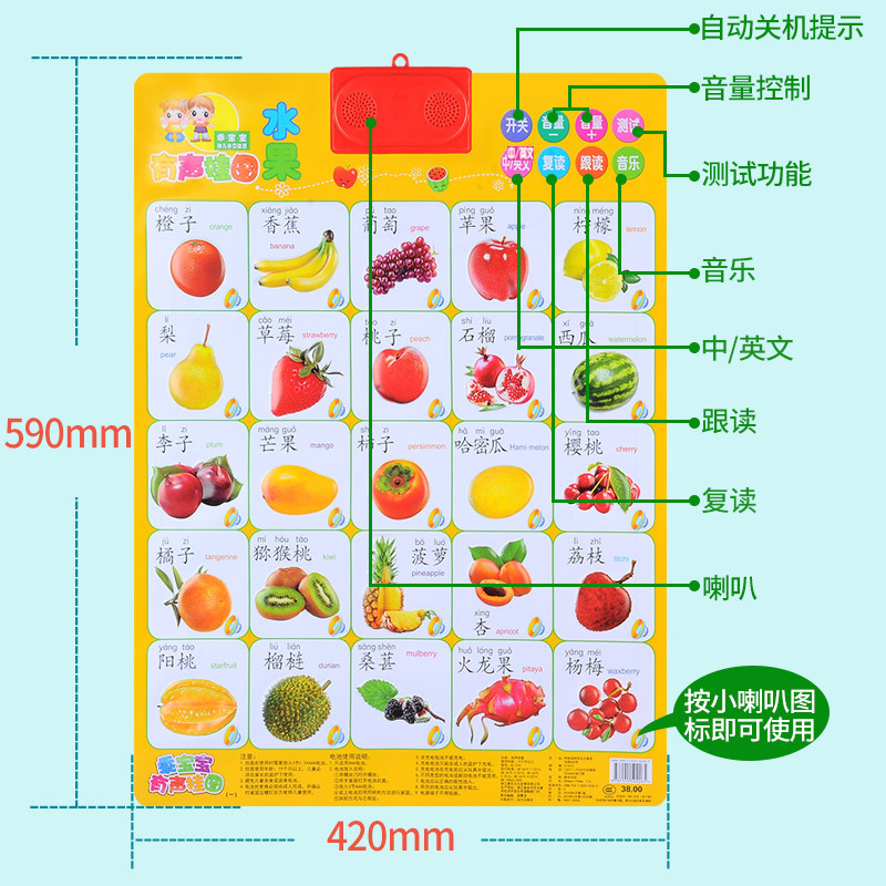 有声挂图儿童早教幼儿启蒙认知点读发声家庭人物称呼称谓职业挂画