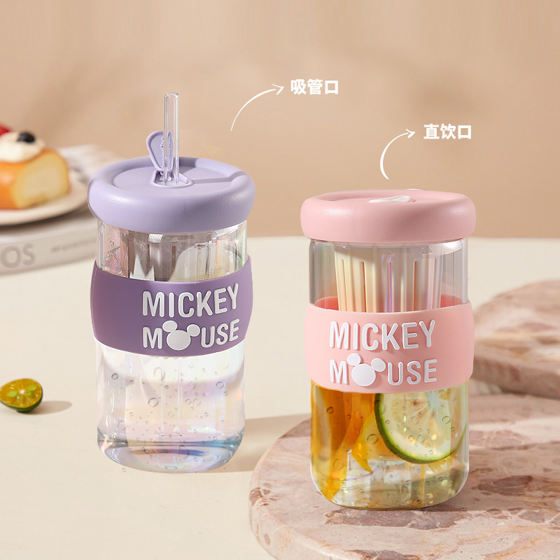 迪士尼带盖吸管高颜值联名水光杯