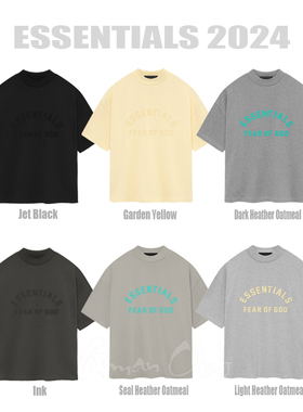 Gman高街 FOG ESSENTIALS 复线宽松重磅针织棉撞色圆领短袖TEE恤