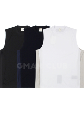 FotiGmanClub HOOLYWOOD风格军事贴标接拼休闲坎肩无袖TEE恤背心