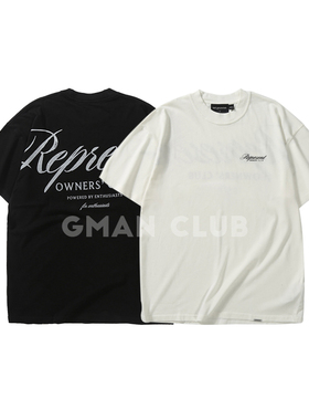 FotiGmanclub REPRESENT OWNERS CLUB 字母印花夏季宽松短袖TEE恤