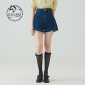 复古通勤A字水洗牛仔短裤 迪哈利夏新款 DH232H96210D HARRY