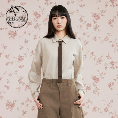 D-HARRY/迪哈利咖啡色长袖衬衫