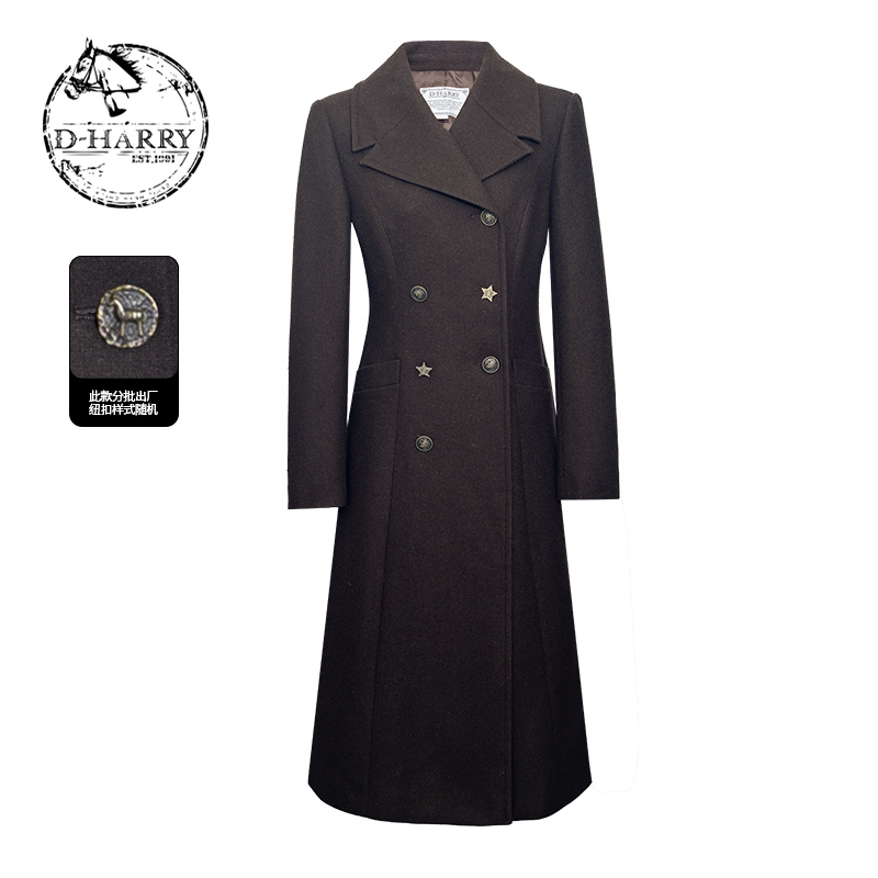 D-HARRY/迪哈利羊毛咖色大衣