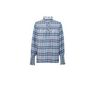 D-HARRY/迪哈利新款复古优雅百搭格子上衣单衣DH233R96539D