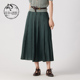 新款 迪哈利夏季 天丝墨绿色半身裙中长裙DH242M97265D HARRY