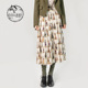 时尚 迪哈利2023春秋新款 通勤印花半身中长裙DH231M95916D HARRY