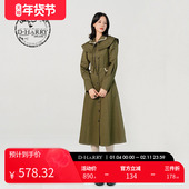 迪哈利女士军绿色长款 HARRY 连衣裙DH231J95921D