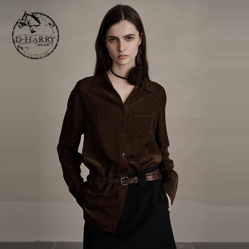 D-HARRY/迪哈利咖色长袖衬衫