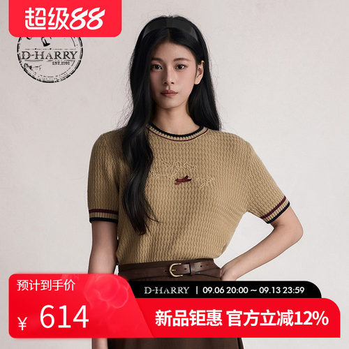 【明星同款】D-HARRY/迪哈利2026夏新款休闲套头毛织DH262C91331C