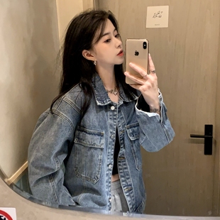 实拍 百搭宽松上衣 牛仔外套女春秋韩版 潮ins显瘦休闲时尚