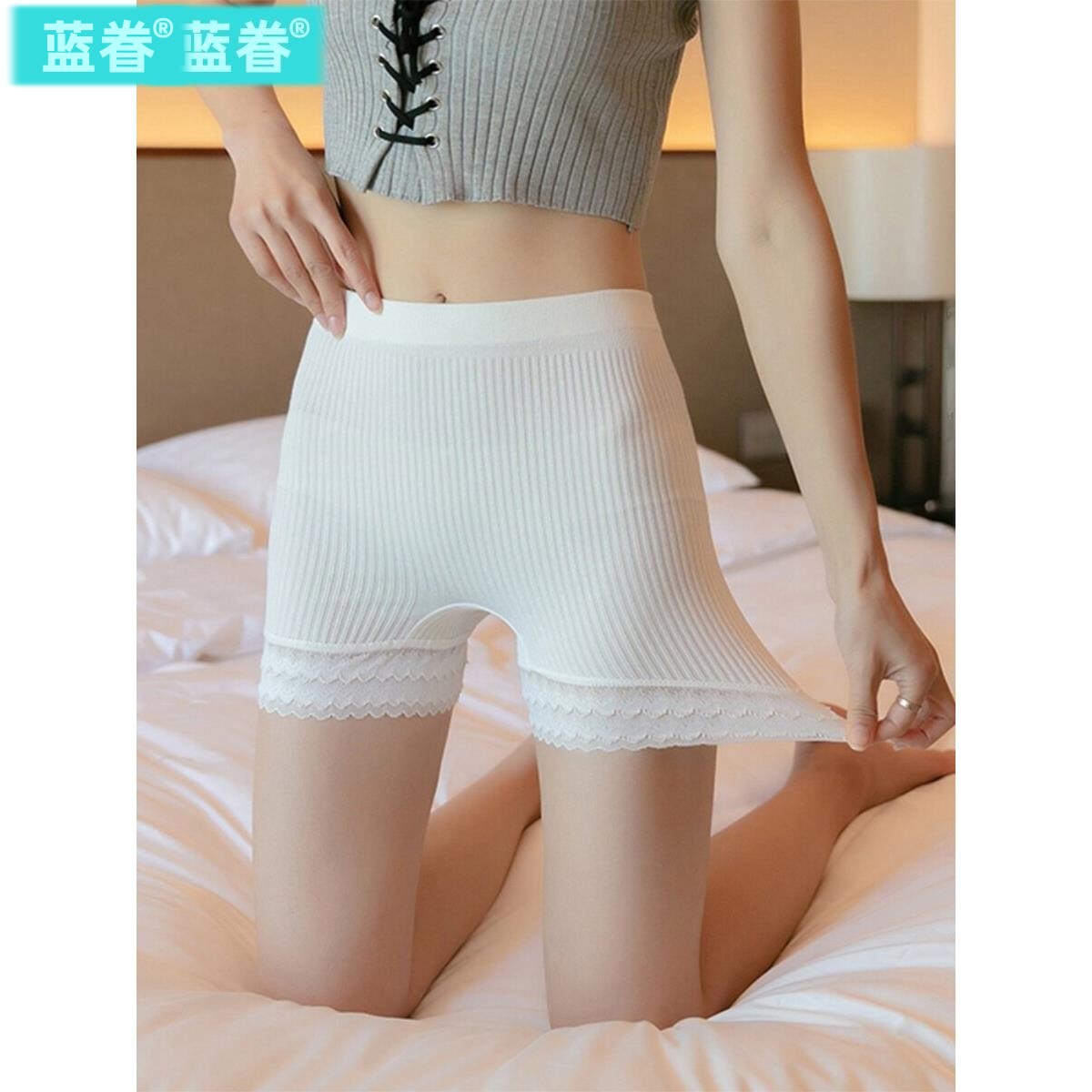 蕾丝安全裤女防走光夏薄款可外穿二合一保险内裤收腹提臀打底短裤