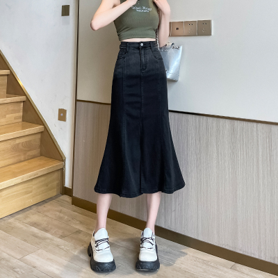 夏天裙子牛仔鱼尾裙女202