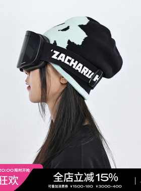 ZACHARIAH双色正反logo毛线帽