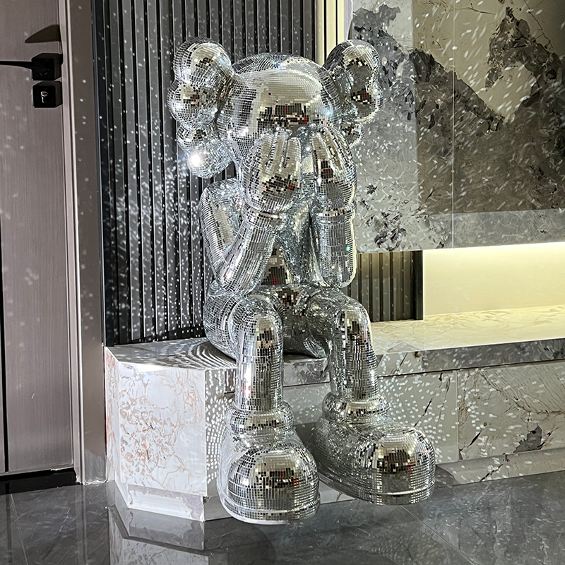 暴力熊落地大号贴片玻璃金光闪闪