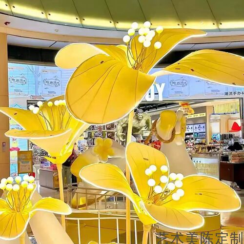 秋季铁艺仿真发光桂花打卡装饰