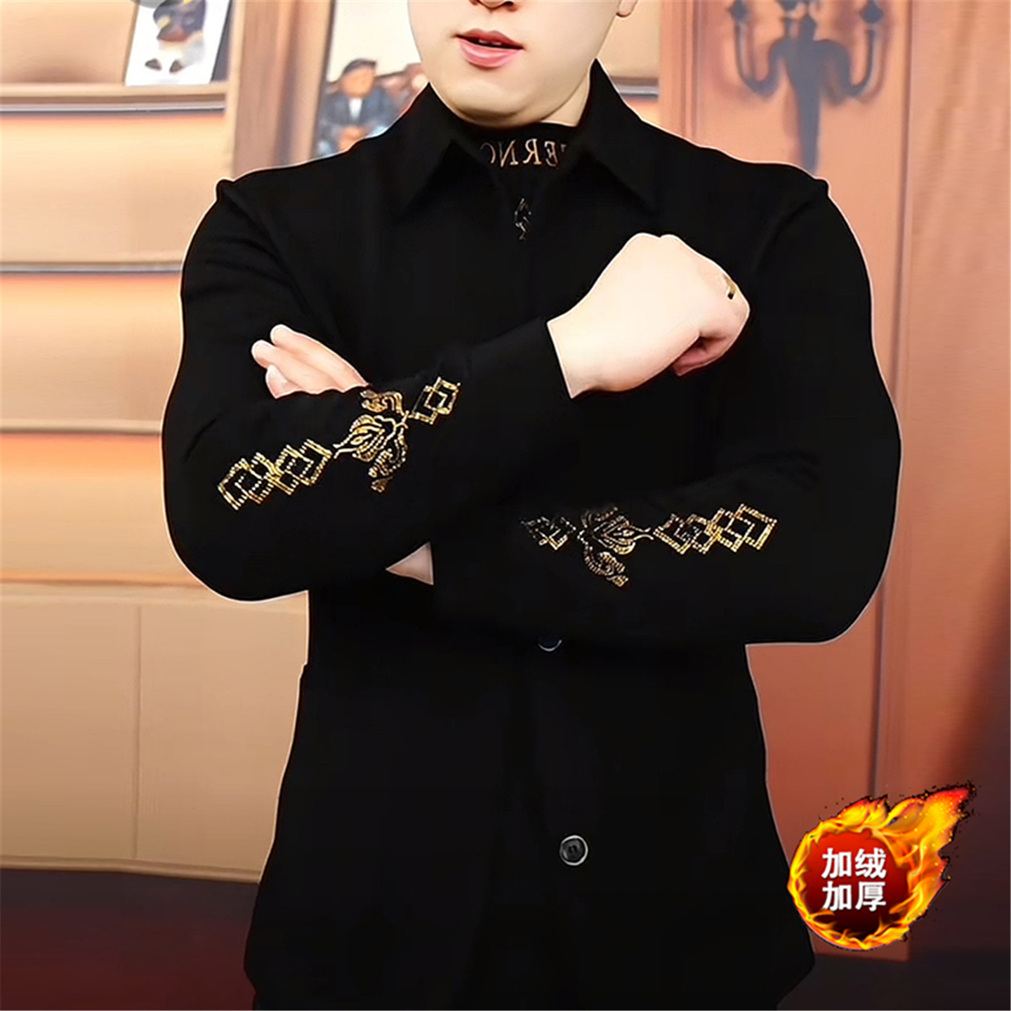 率动官网男士假两件外套