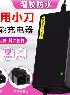 适用小刀电动车充电器48V12AH60V20AH72伏防水铅酸石墨烯快充通用