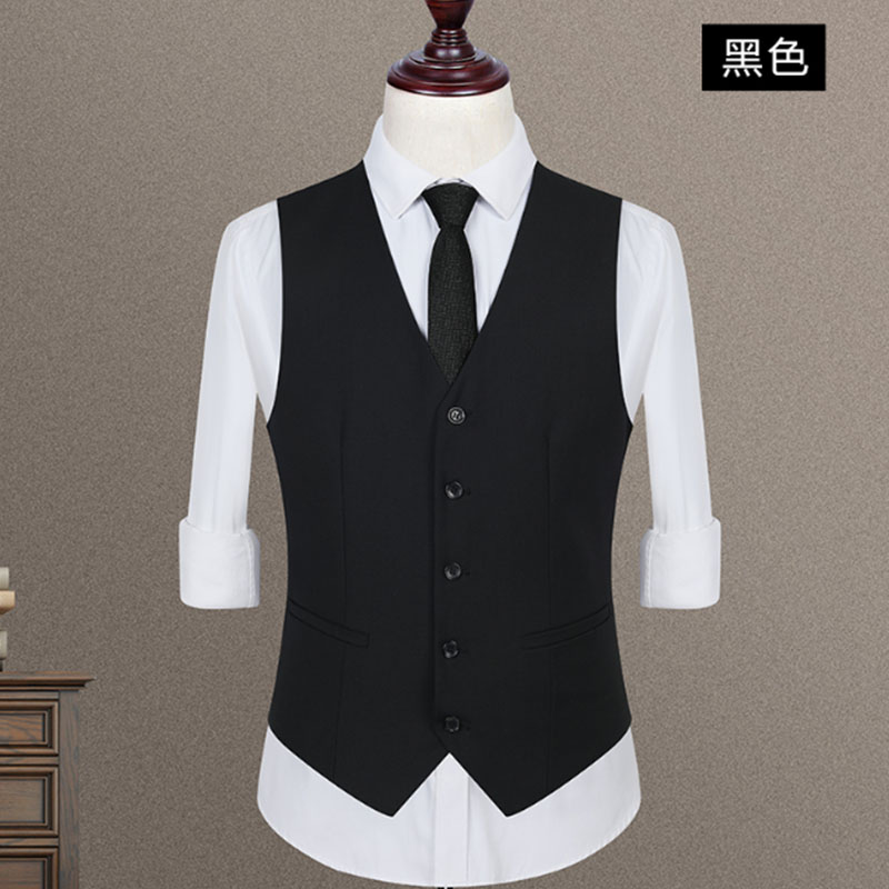 三亚-西装马甲男韩版修身商务上班正装职业装结婚新郎礼服